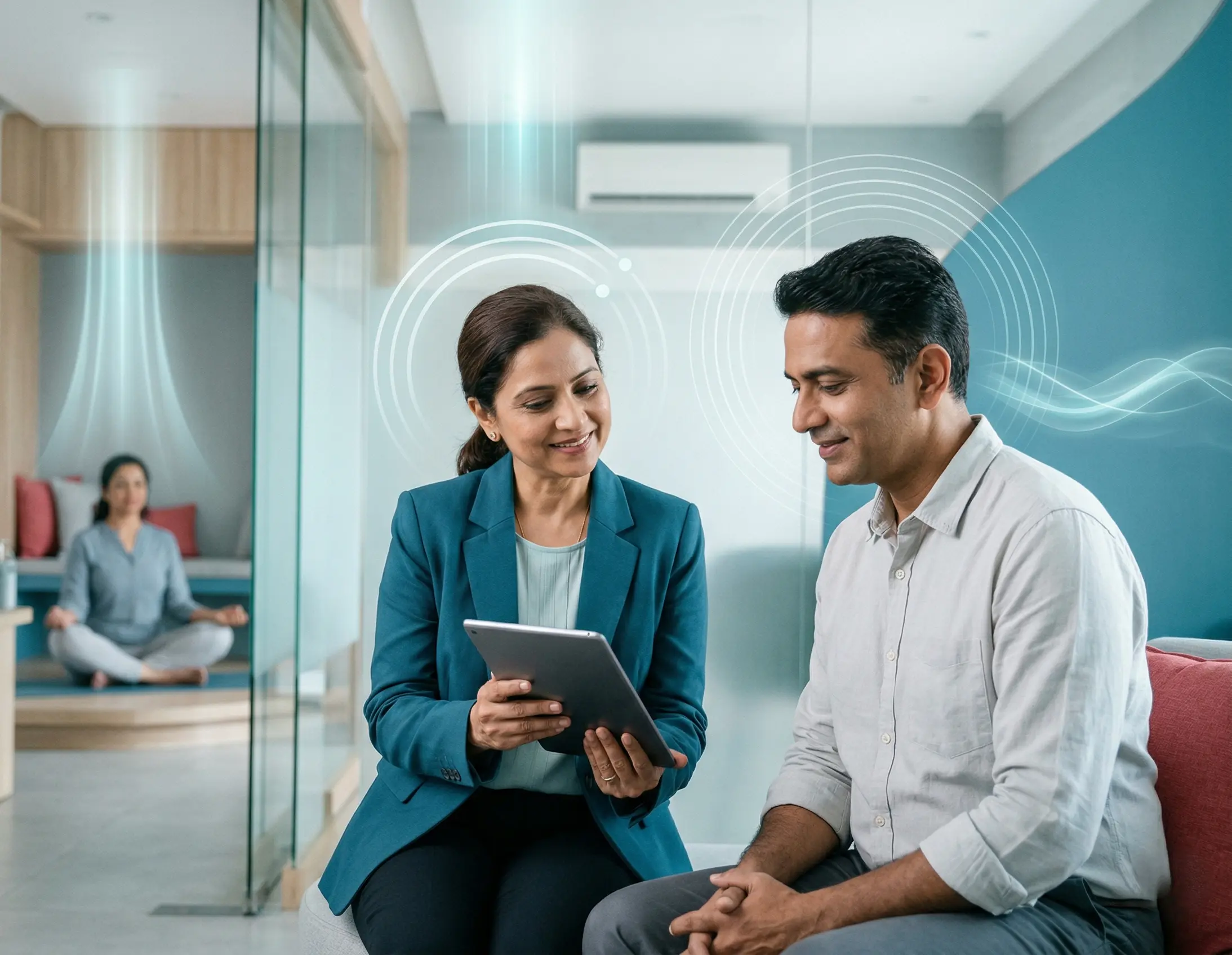 Doctor reviewing medical results